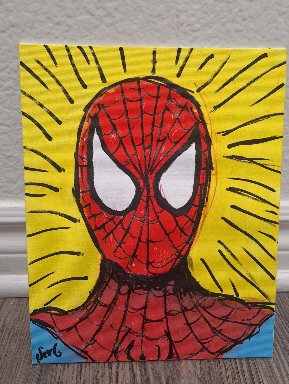 Original Spiderman Hand Painted 8x10